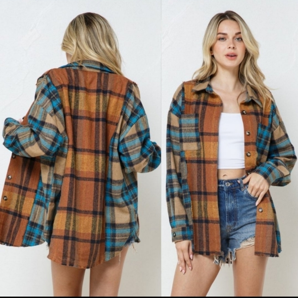 SOLD OUT 46728 Plaid Flannel Jacket - Picture 3 of 4